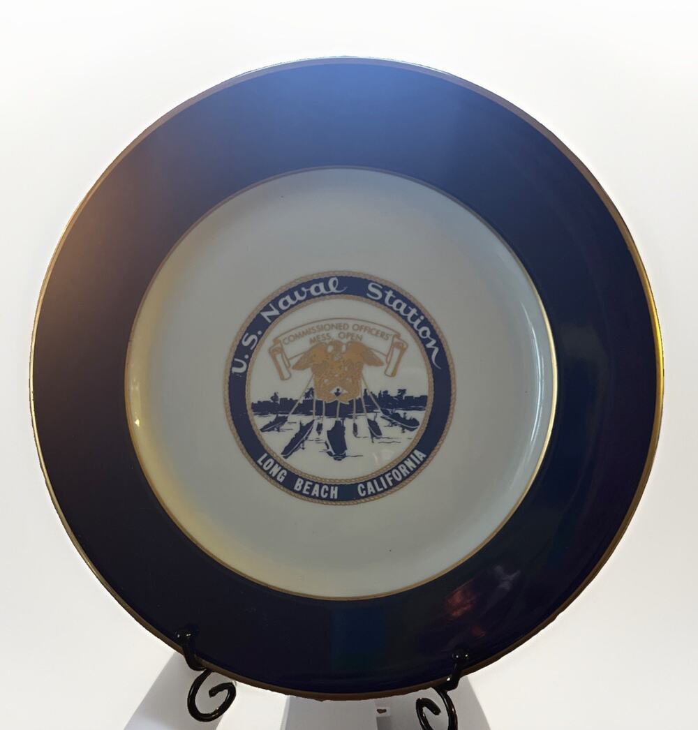 Vtg US Naval Station Long Beach California Commemorative Souvenir Plate Shenango